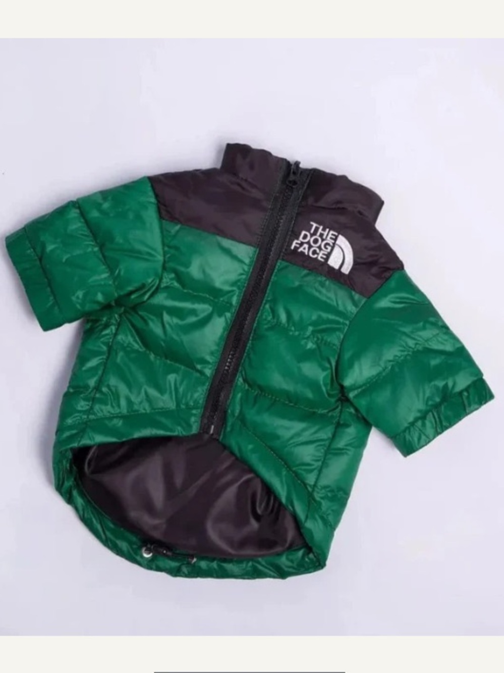 NWT The North Face Green and Black Dog Puffer Jacket XL E7 BIN